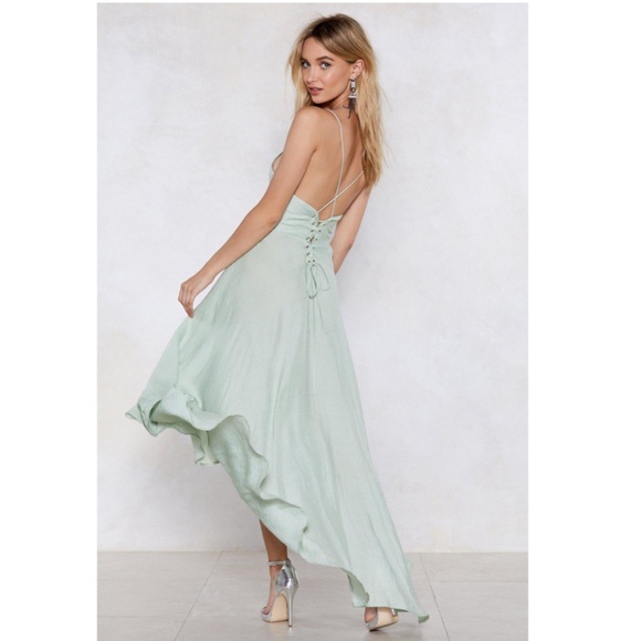 New! Nasty Gal Rule the dance floor dress in Stone - Picture 5 of 16